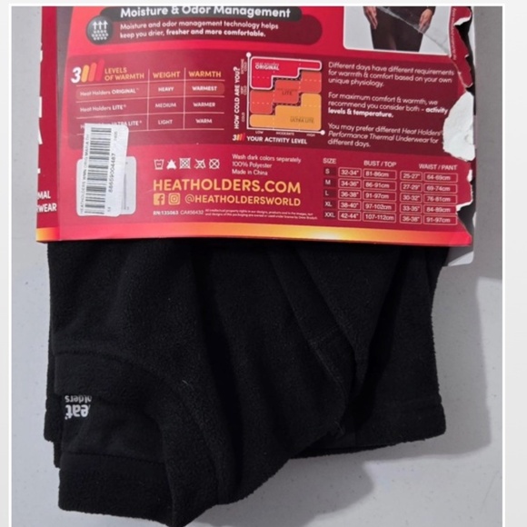 New Heat Holders Shirt Womens Medium Thermal Black Top Long Sleeve Active Outdoo - Picture 11 of 15